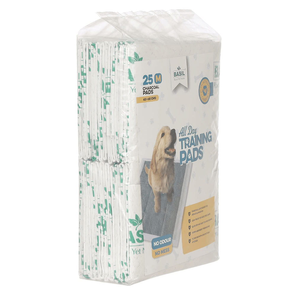 Basil Charcoal Training Pads for Puppies — side view