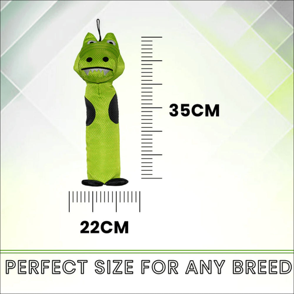 Basil Crunchy Crocodile Plush Toy for Dogs and Cats — detail shot
