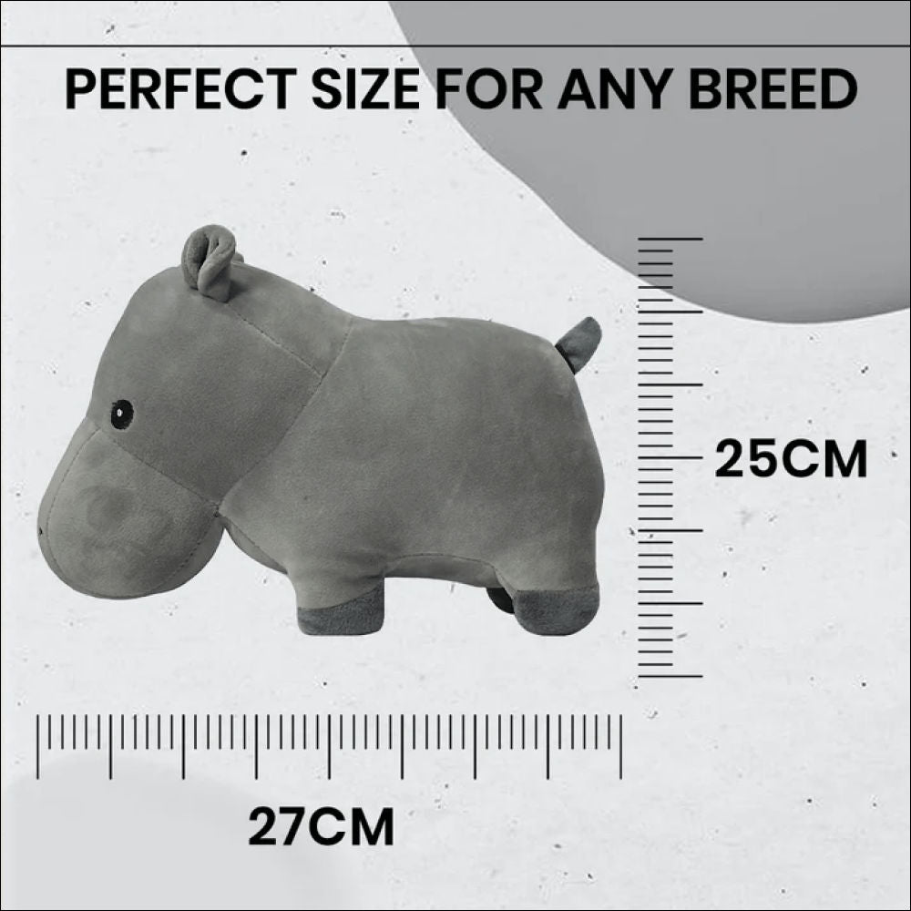 Basil Cuddly Soft Hippo Plush Toy for Dogs and Cats — detail shot