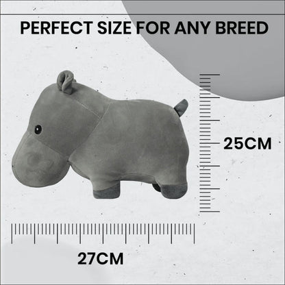 Basil Cuddly Soft Hippo Plush Toy for Dogs and Cats — detail shot