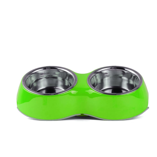 Basil Double Melamine Bowl Dinner Set Green