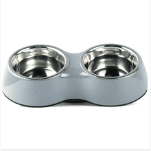 Basil Double Melamine Bowl Dinner Set Grey