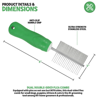 Basil Double Sided Flea Comb For Pets - Image 4