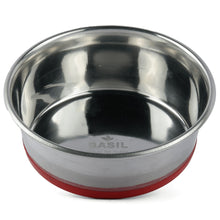 Basil Heavy Dish With Silicon Bowl For Dogs Maroon