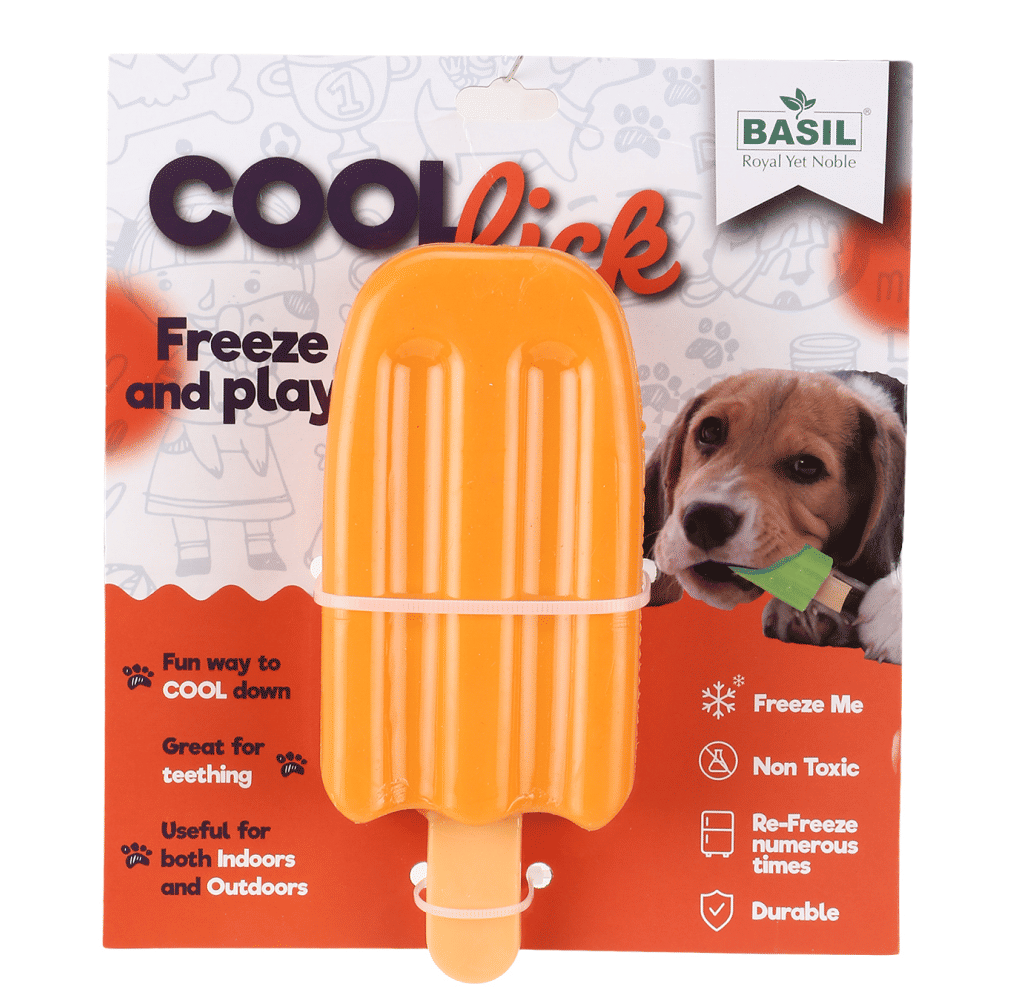 Basil Ice Cream Shaped Cool Lick Silicon Chew Toy for Dogs — back view