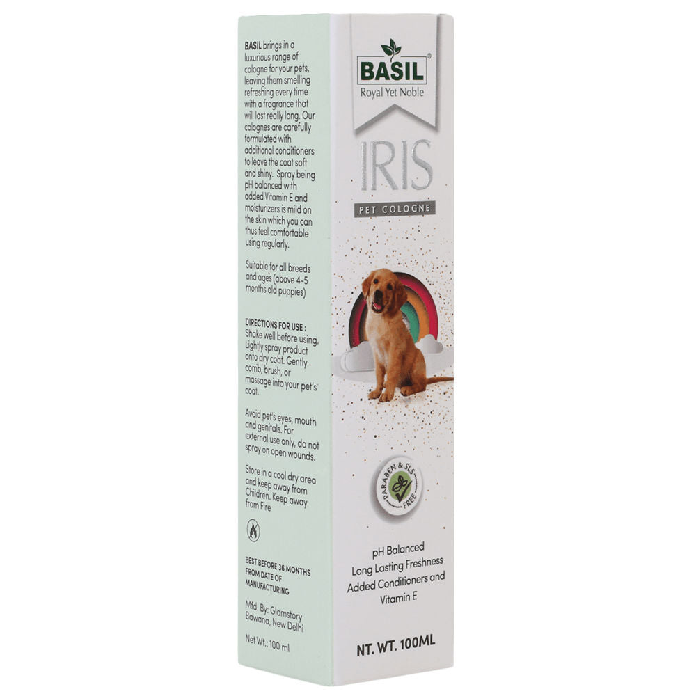 Basil Iris Cologne Spray for Dogs and Cats — side view