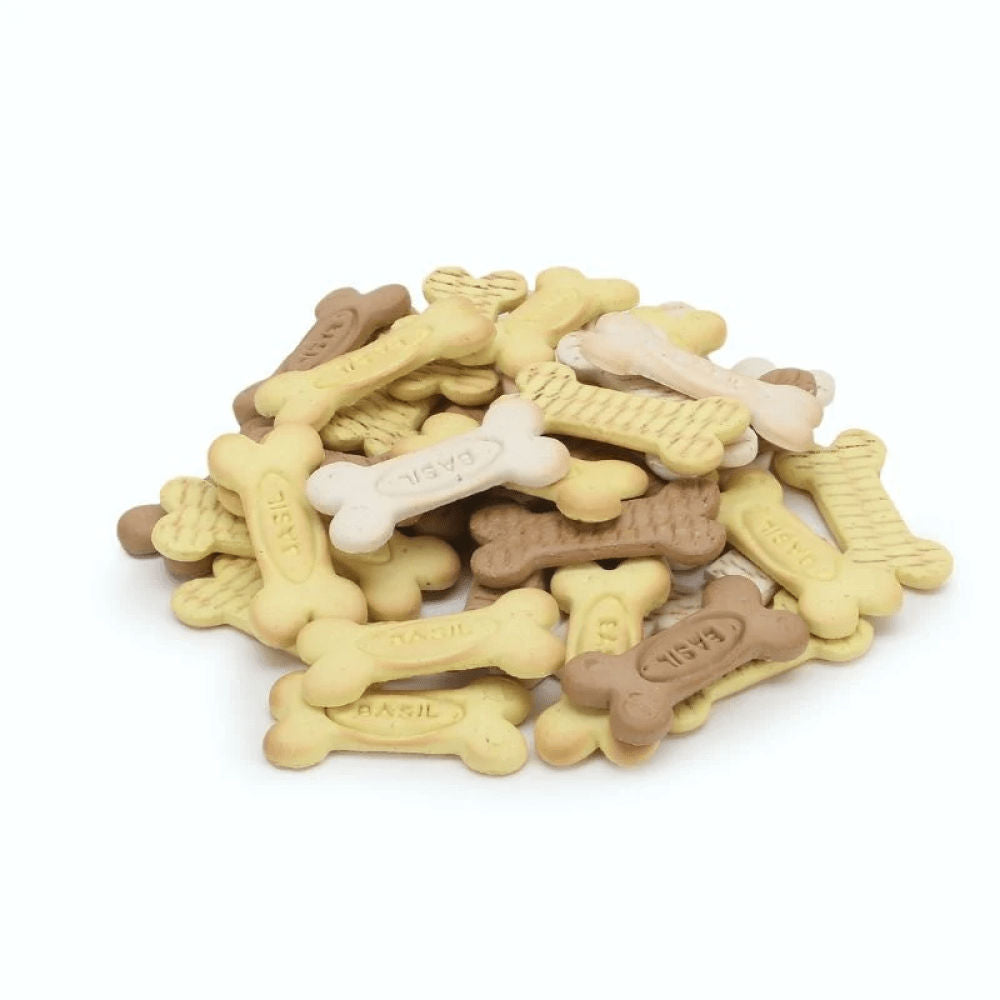 Basil Non Veg Bone Shaped Adult Dog Biscuits — side view