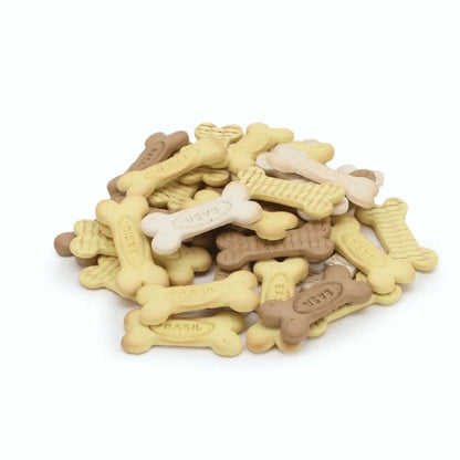 Basil Non Veg Bone Shaped Adult Dog Biscuits — side view