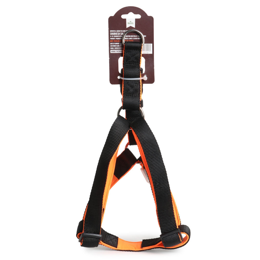 Basil Nylon Padded Adjustable Harness for Dogs — back view