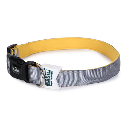 Basil Nylon Padded Collar For Dogs Black