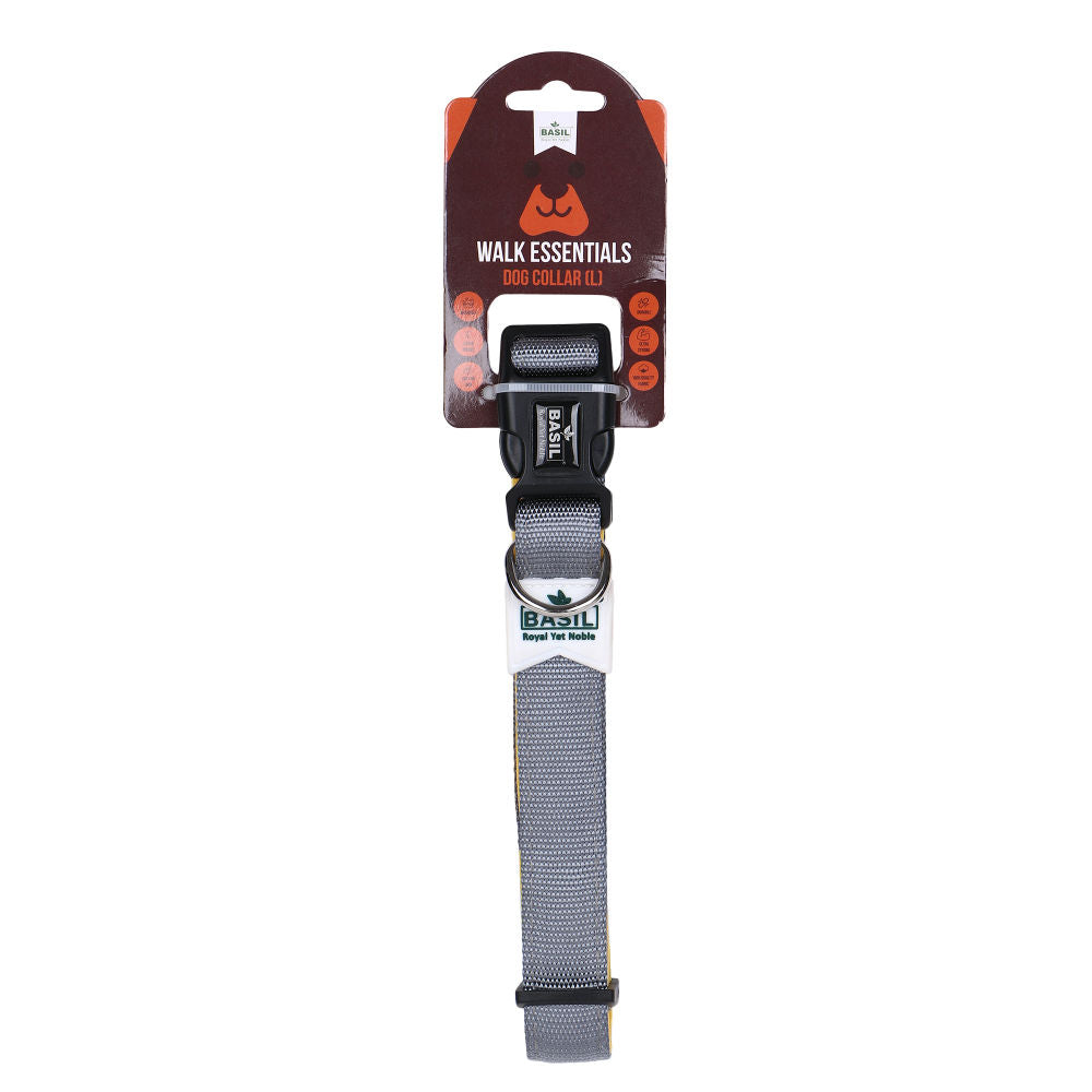 Basil Nylon Padded Collar for Dogs — side view