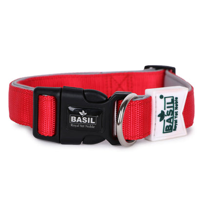 Basil Nylon Padded Collar for Dogs — in use