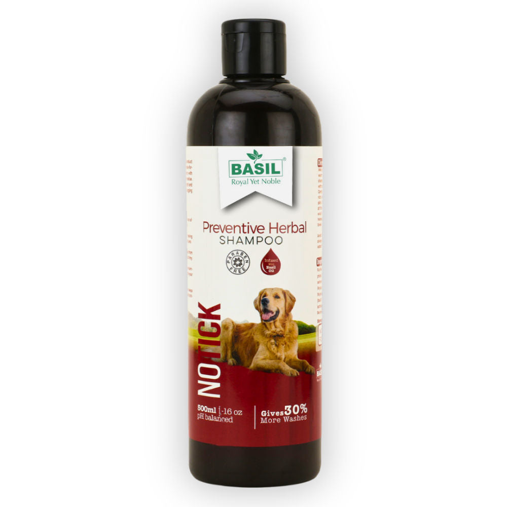 Basil Oat & Aloe Moisturising Shampoo for Dogs and Cats — side view