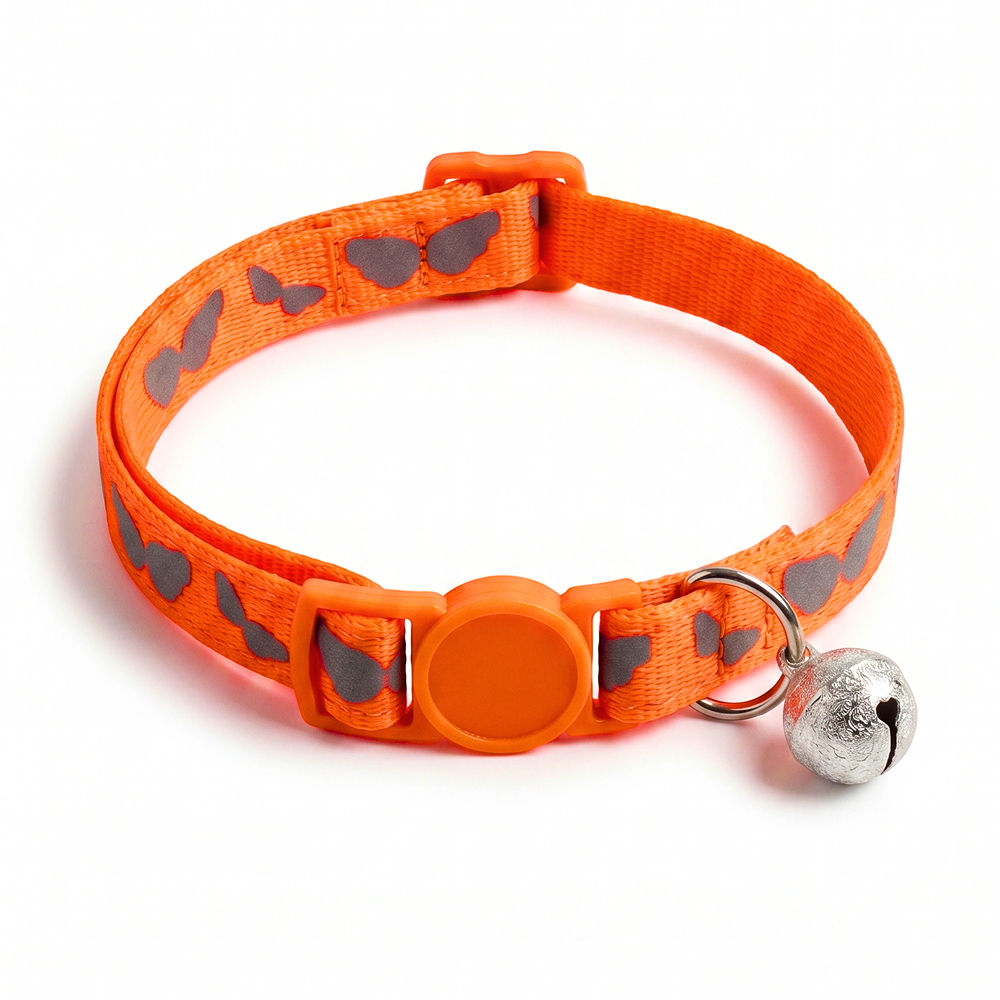 Basil Printed Collar For Cats Puppies Orange