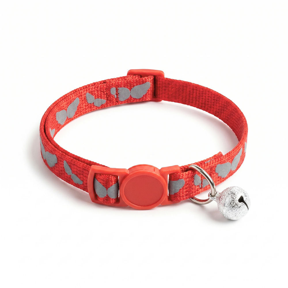 Basil Printed Collar For Cats Puppies Red