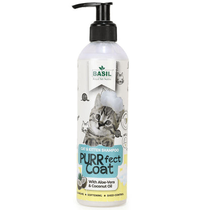 Basil Purrfect Coat Cat Shampoo - Image 2