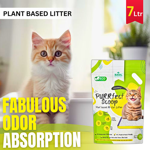 Basil Purrfect Milk Powder Scented Clumping Cat Litter — detail shot