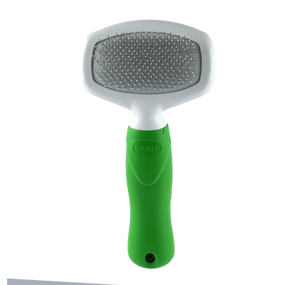 Basil Slicker Brush for Dogs and Cats — detail shot