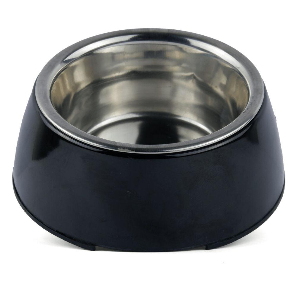 Basil Solid Color Melamine Bowl for Dogs and Cats — side view