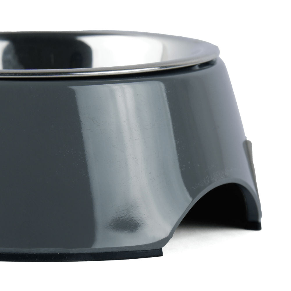 Basil Solid Color Melamine Bowl for Dogs and Cats — in use