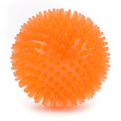 Basil Squeaky Rubber Ball Toy For Dogs Orange