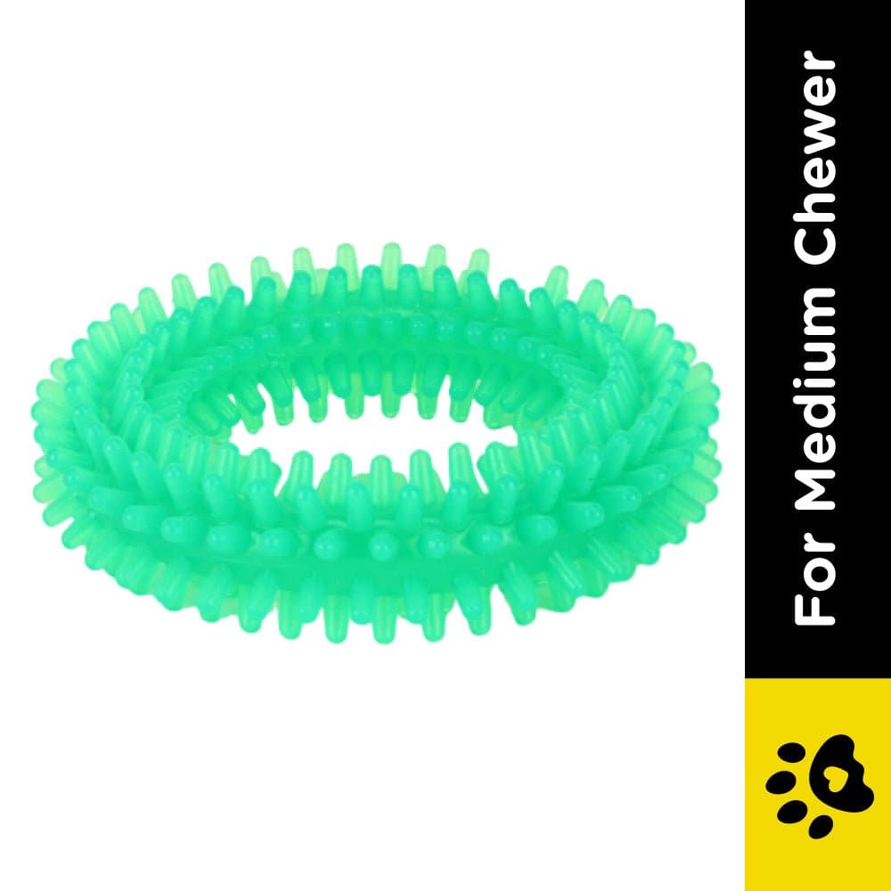 Basil Teething Ring Chew Toy for Dogs | For Medium Chewers — side view