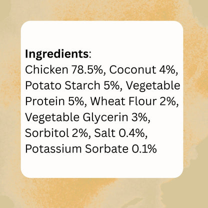 Basil Tender Bites Coconut in Chicken Bone Dog Treats — side view