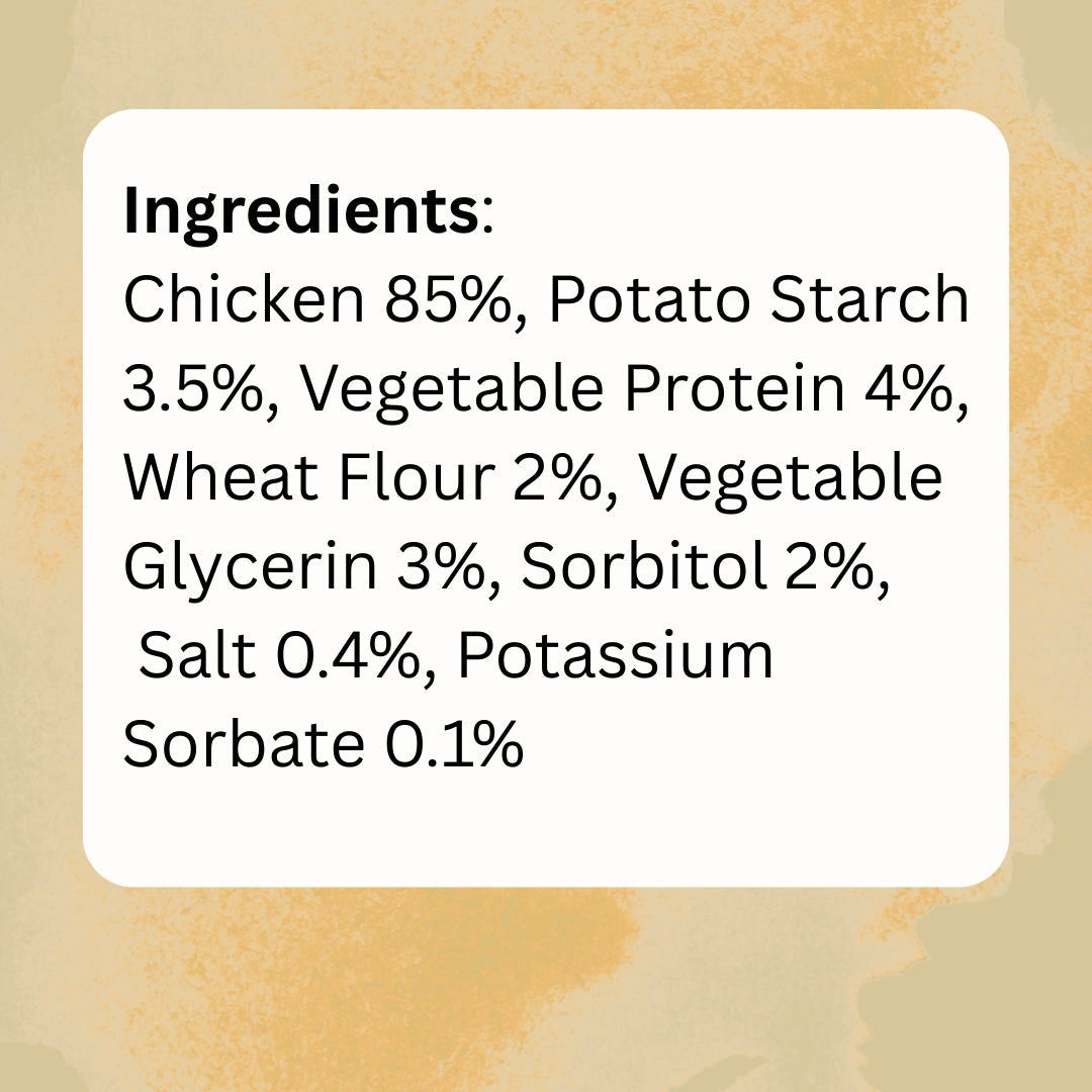 Basil Tender Diced Chicken Bites Strips Dog Treats — side view