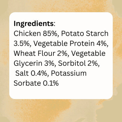 Basil Tender Diced Chicken Bites Strips Dog Treats — side view