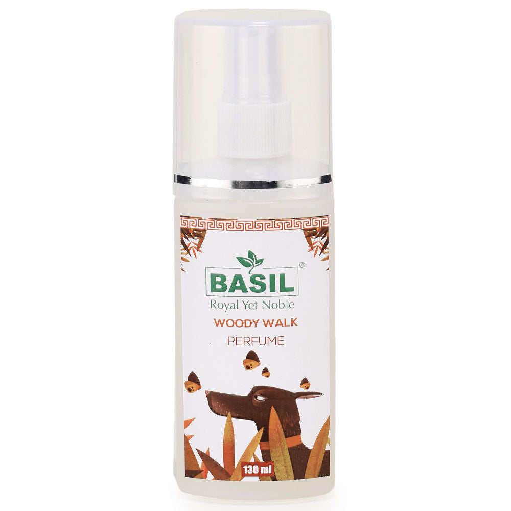 Basil Woody Walk Fresh Perfume Spray for Dogs and Cats — side view