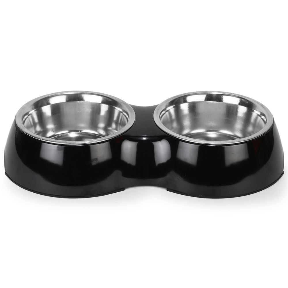 basil-double-melamine-bowl-dinner-set-for-dogs-and-cats 2x200mL