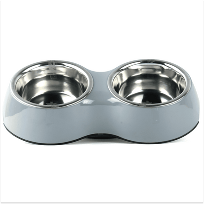 basil-double-melamine-bowl-dinner-set-grey 2x200mL