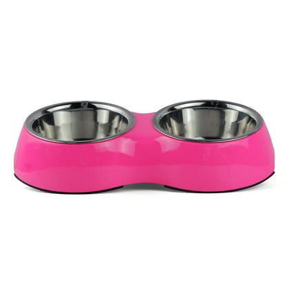 Basil Double Melamine Bowl Dinner Set for Dogs and Cats — image 6