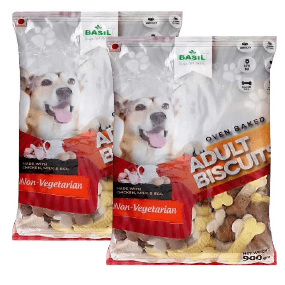 Basil Non Veg Bone Shaped Adult Dog Biscuits — image 6