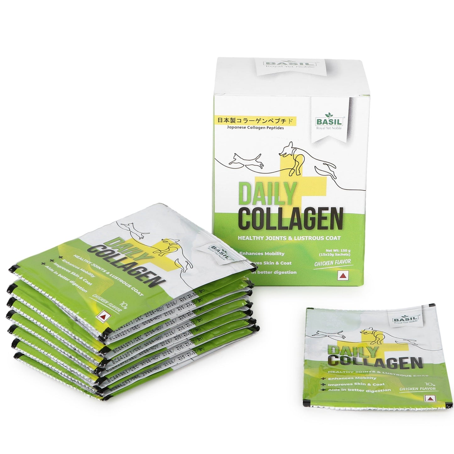 Basil Daily Collagen for Dogs and Cats — back view