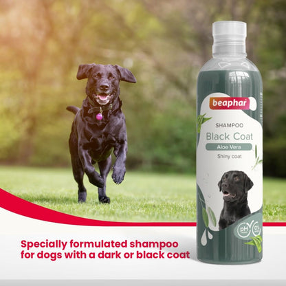 Beaphar Aleo Vera & Herbal Black Coat Shampoo for Dogs — back view
