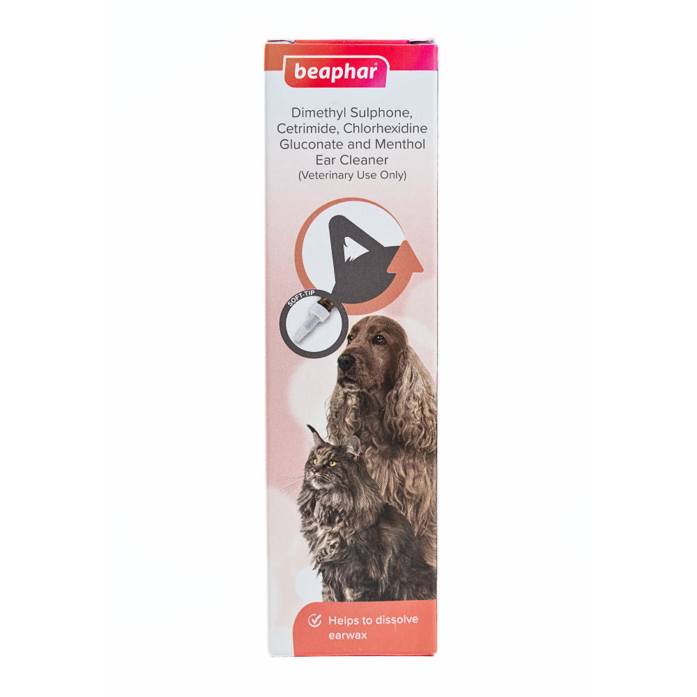 Beaphar Gluconate and Menthol Ear Cleaner for Dogs and Cats — side view