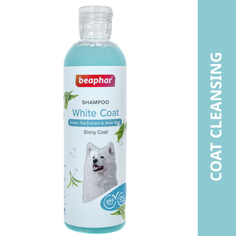 Beaphar Green Tea and Aloe Vera White Coat Shampoo for Dogs — back view