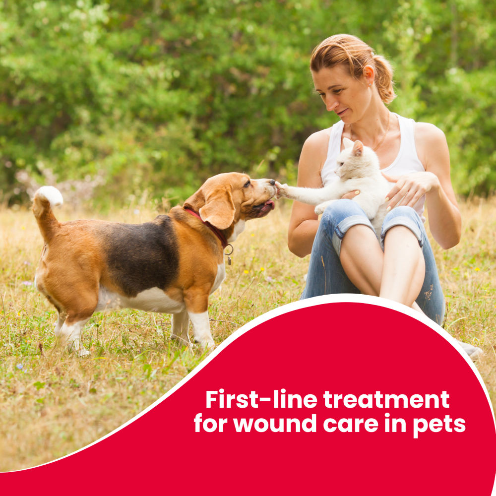 Beaphar Povidone Iodine Wound Healing Spray for Dogs and Cats — side view
