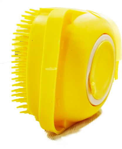 Beaphar Shampoo Bath Silicone Brush For Dogs And Cats Yellow
