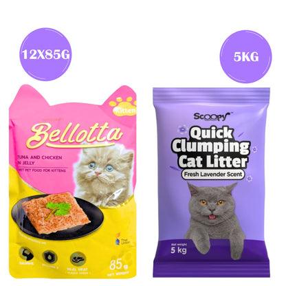 Bellotta Tuna and Chicken in Jelly Kitten Wet Food — in use