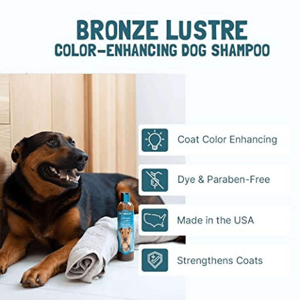 Bio Groom Bronze Lustre Color Enhancer Shampoo For Dogs — in use