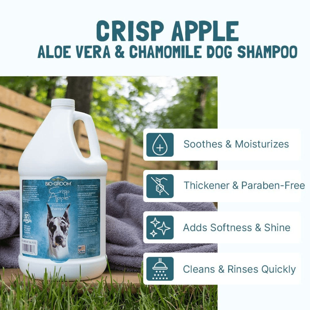 Bio Groom Natural Scents Crisp Apple Shampoo for Dogs and Cats — detail shot