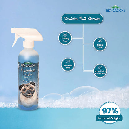 Bio Groom Waterless Bath Shampoo Spray For Dogs — in use