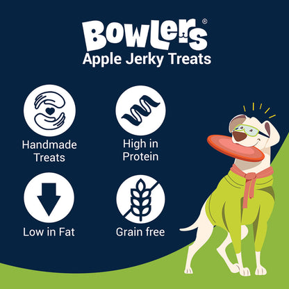 Bowlers Apple Jerky Dog Treats — detail shot