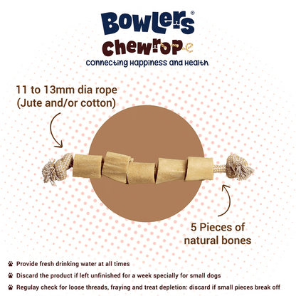 Bowlers Chewrope Abacus Functional Dog Treat Toy — back view