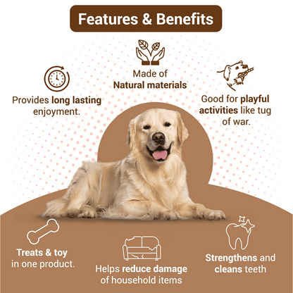 Bowlers Chewrope Abacus Functional Dog Treat Toy — detail shot