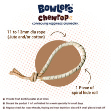 Bowlers Chewrope Bight Rope Toy For Dogs Brown - Image 2