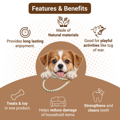 Bowlers Chewrope Bight Functional Dog Treat Toy — detail shot