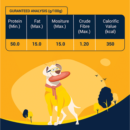 Bowlers Mango Jerky Dog Treats — back view